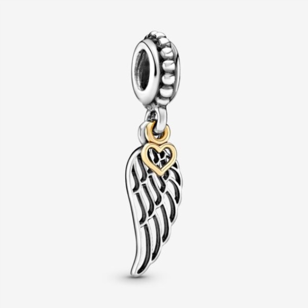 Angel Wing And Heart Dangle Charm Pandora