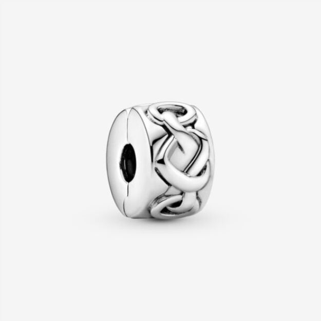Knotted Hearts Clip Charm Pandora