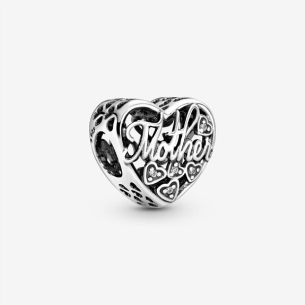 Mother And Son Script Openwork Charm-Final Sale Pandora