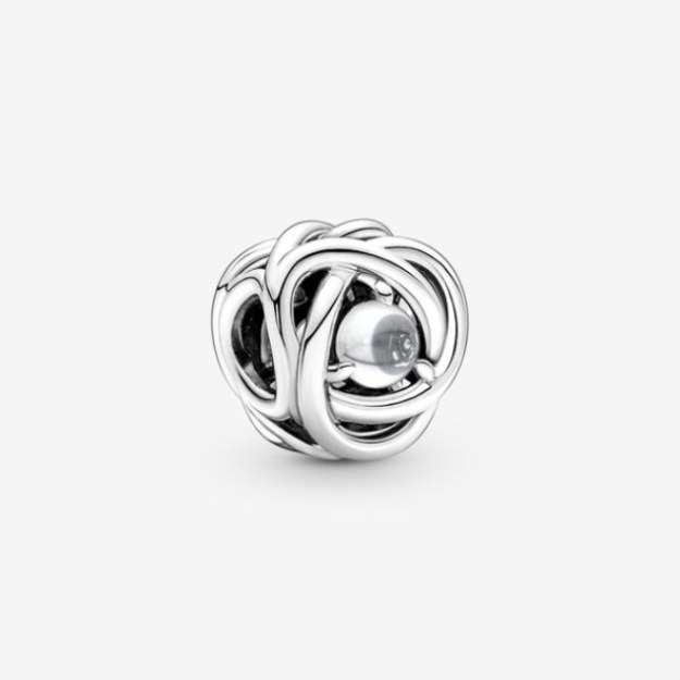 April Clear Eternity Circle Charm Pandora