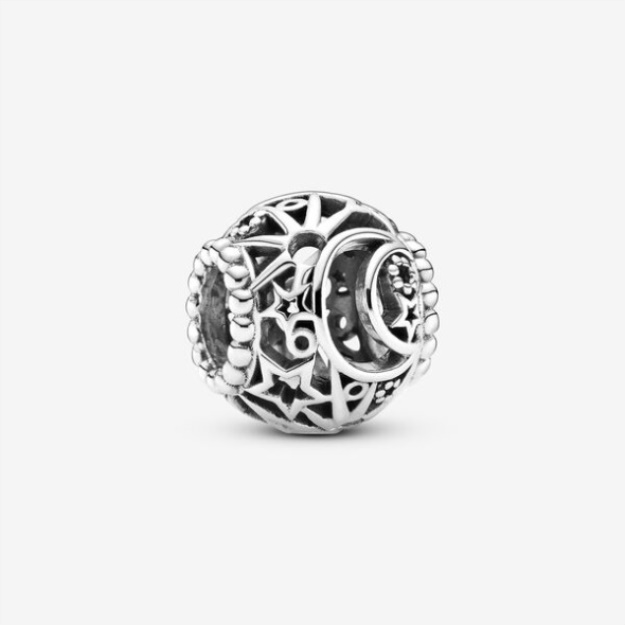 Openwork Sun Stars Moon Charm Pandora