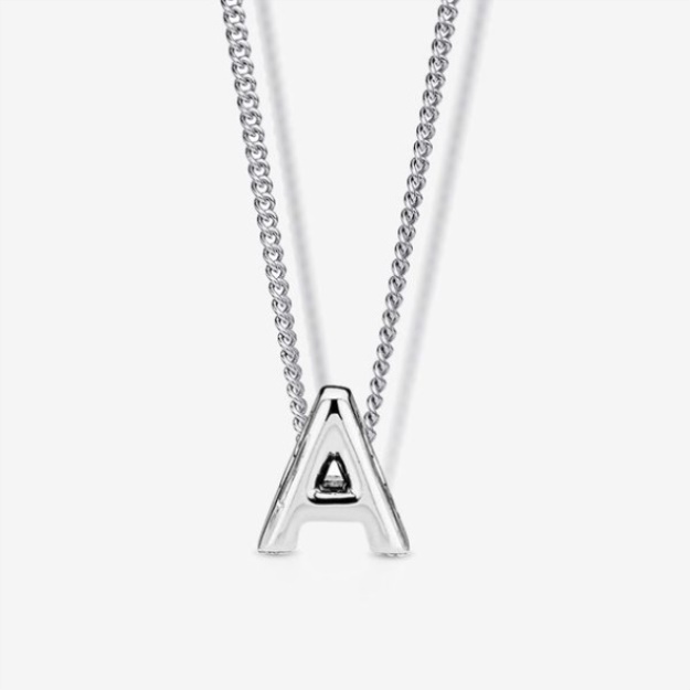 Letter A Initial Necklace Set Pandora