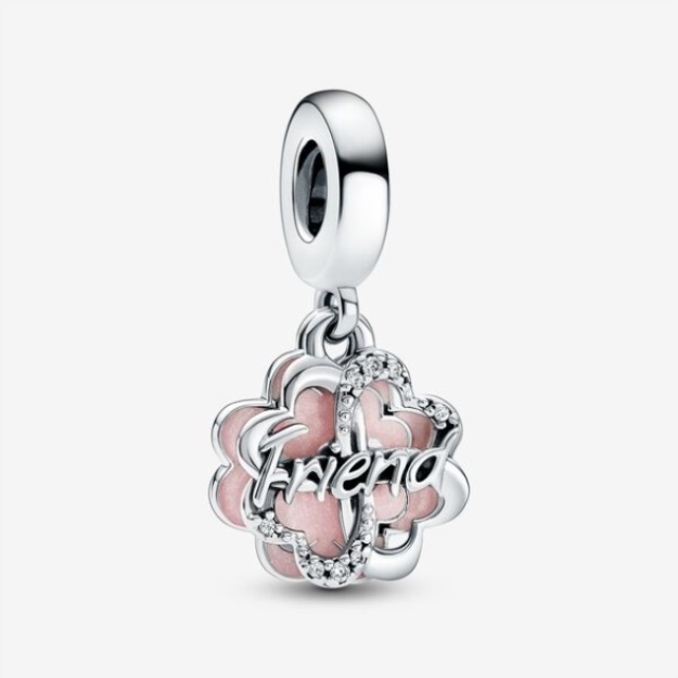 Four-Leaf Clover Friendship Double Dangle Charm Pandora