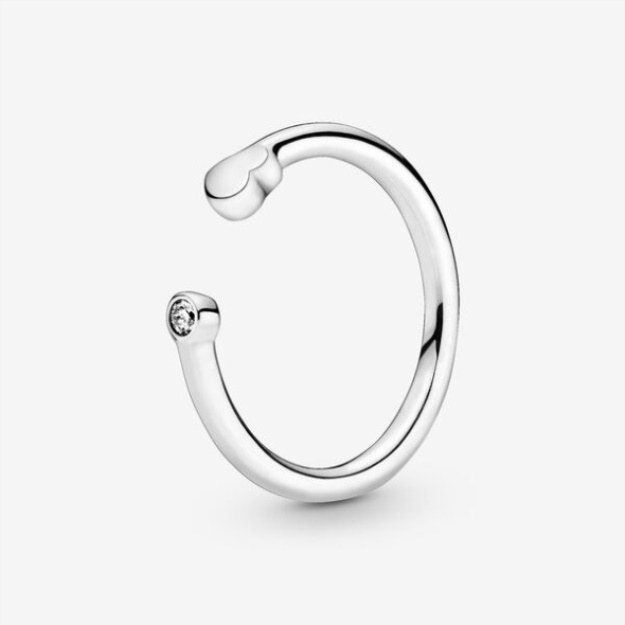 Polished Heart Open Ring-Final Sale Pandora