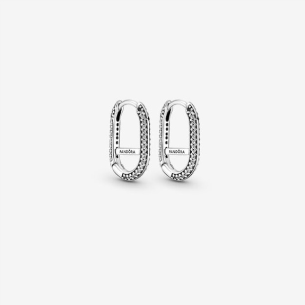 Pandora Me Pave Link Earring Set