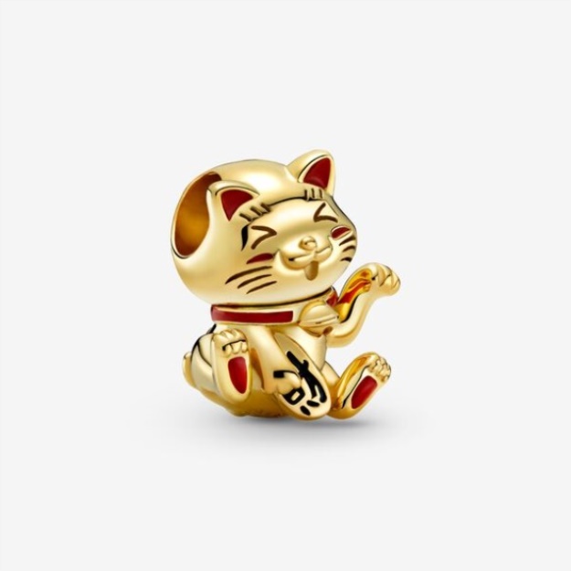 Cute Fortune Cat Charm Pandora