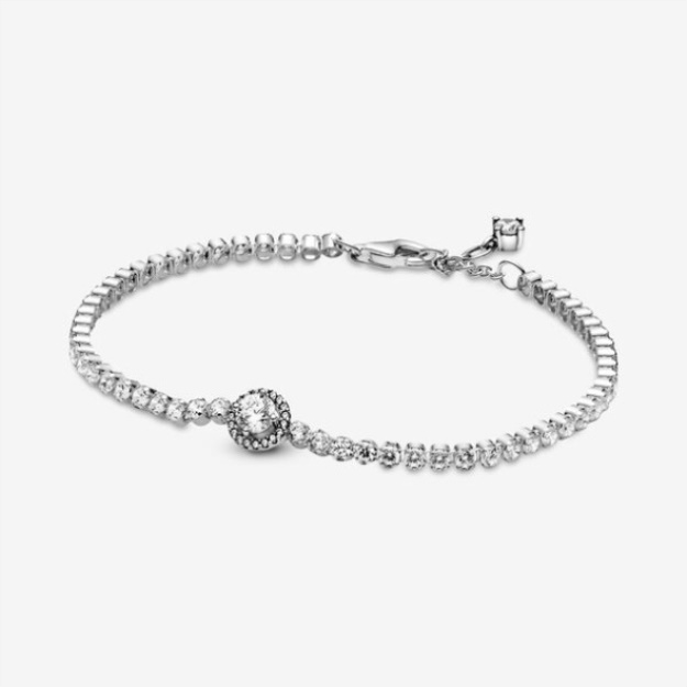 Sparkling Halo Tennis Bracelet Pandora
