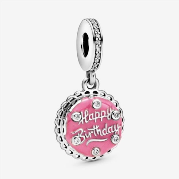 Pink Birthday Cake Dangle Charm Pandora