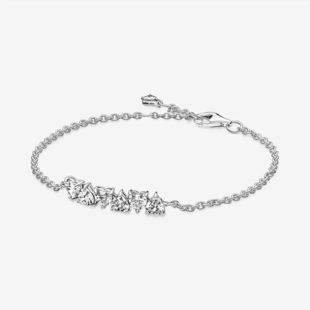 Sparkling Endless Hearts Chain Bracelet Pandora