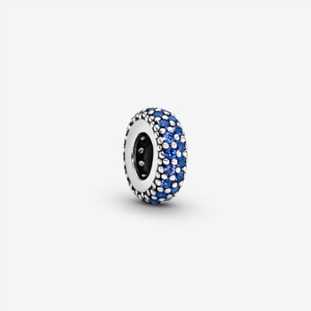 Blue Sparkle Spacer Charm Pandora