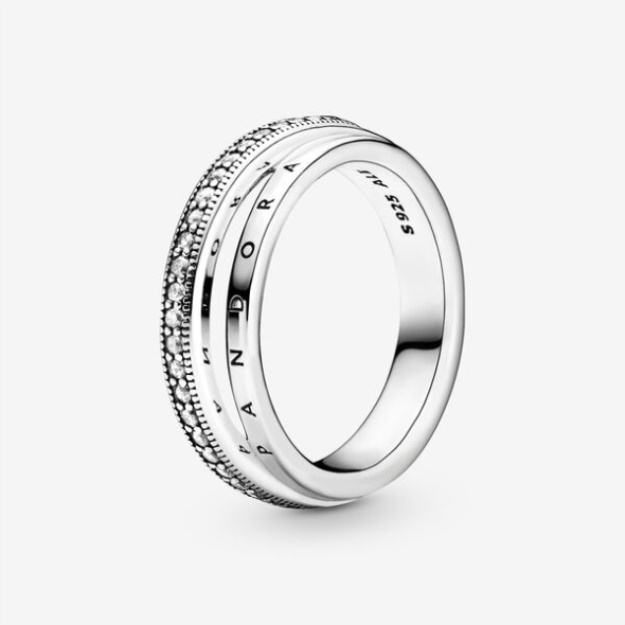 Triple Band Pave Ring Pandora