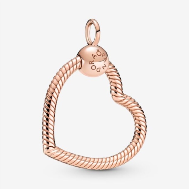 Pandora Moments Heart Charm Pendant Rose Gold Plated