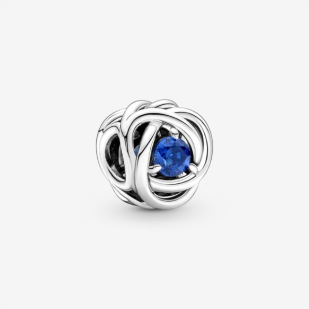 September Blue Eternity Circle Charm Pandora