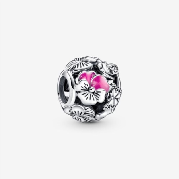 Pansy Flower Friends Charm Pandora