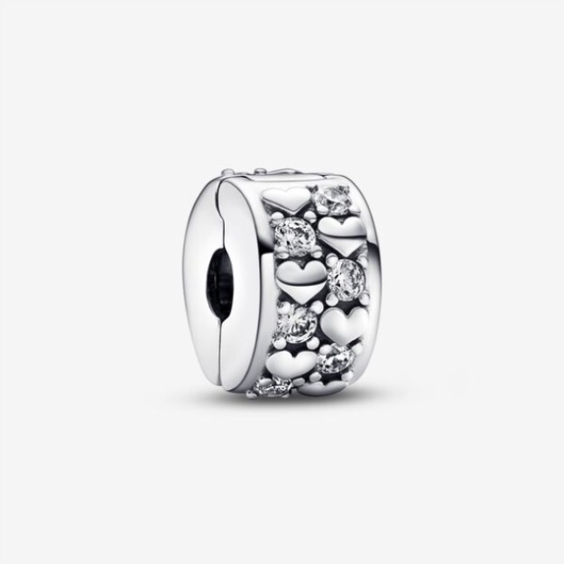 Infinite Hearts Sparkling Clip Charm Pandora