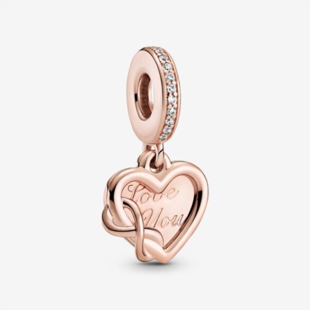 Love You Infinity Heart Dangle Charm Pandora