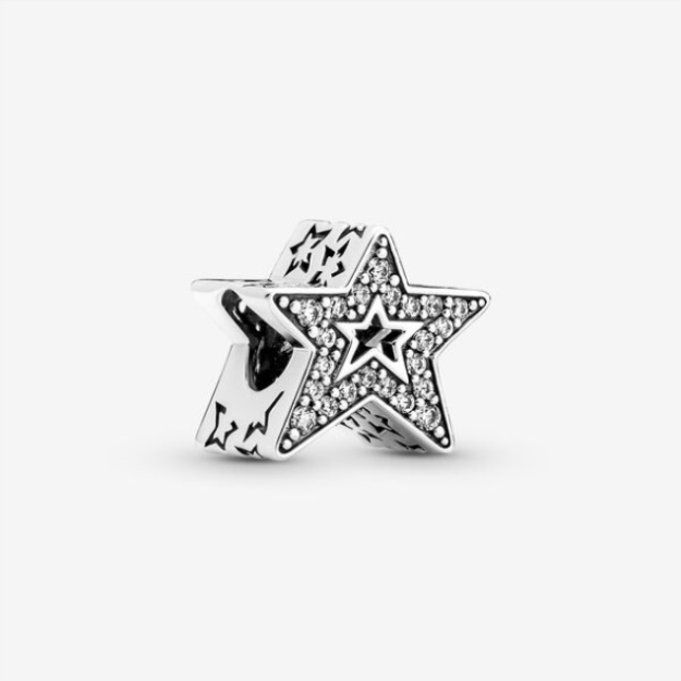 Sparkling Asymmetric Star Charm Pandora