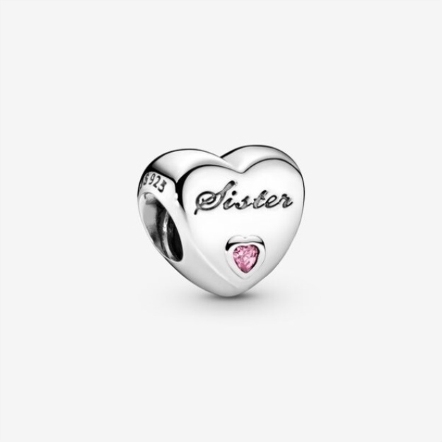 Sister Heart Charm Pandora