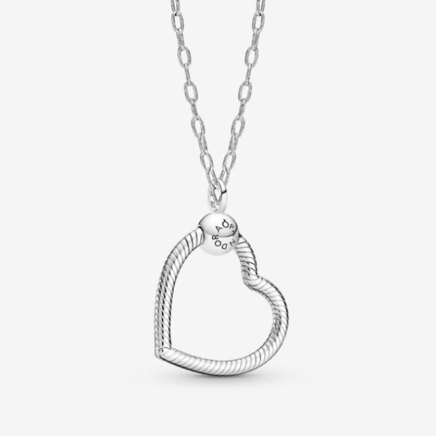 Heart O Pendant Link Chain Necklace Set Pandora