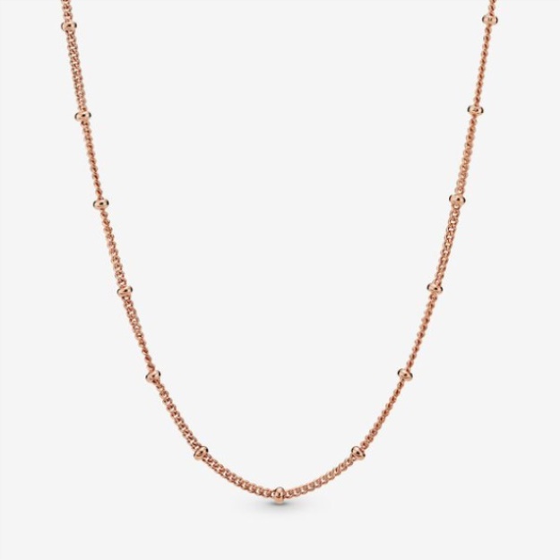 Beaded Chain Necklace-Final Sale Pandora Rose Gold Plated