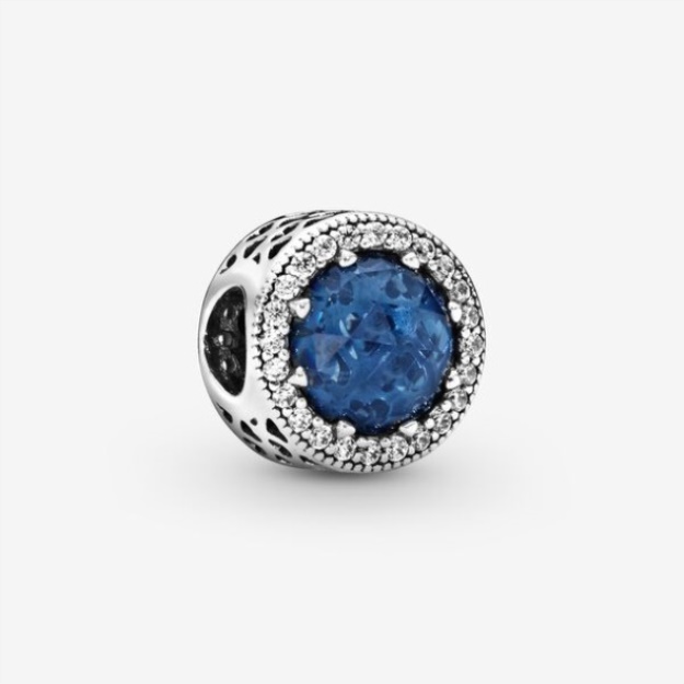 Sparkling Dark Blue Charm Pandora