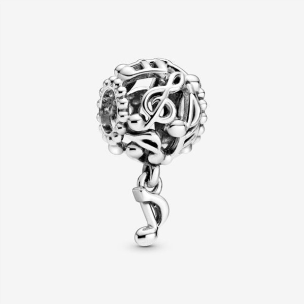 Openwork Music Notes Charm Pandora