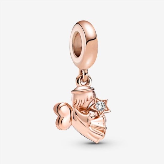 Heart Winged Angel Dangle Charm Pandora