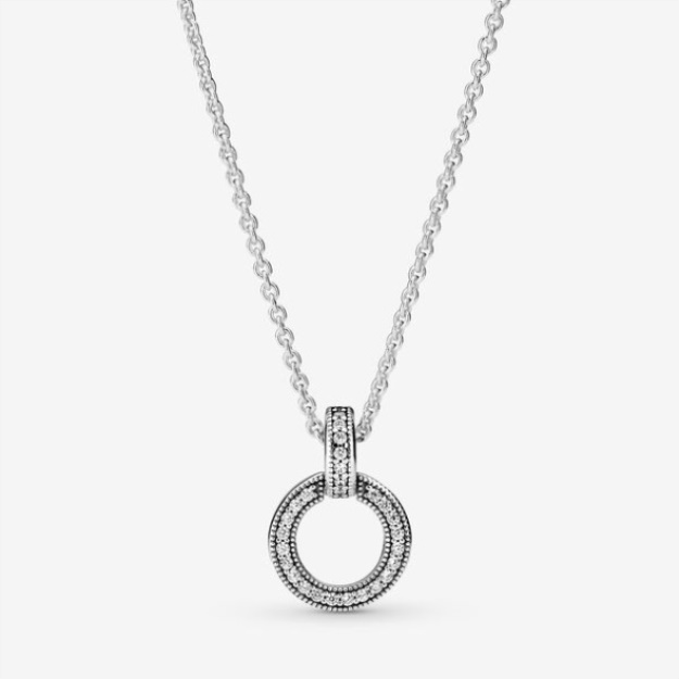 Double Circle Pendant Necklace Pandora