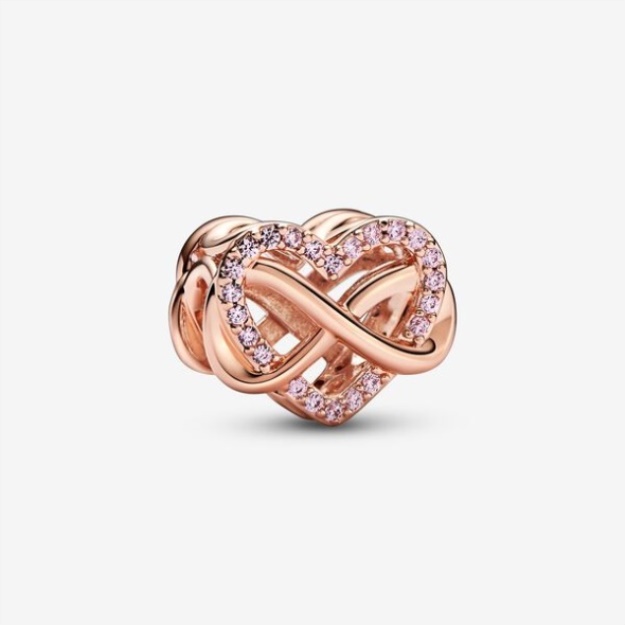 Family Infinity Pink Heart Charm Pandora