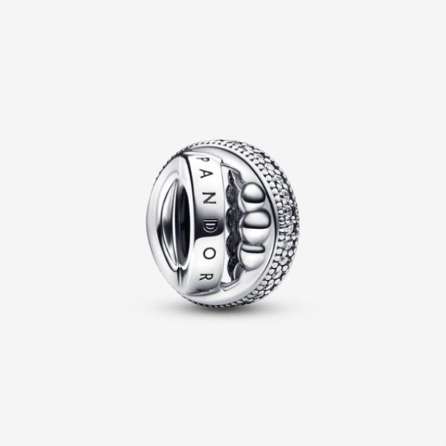 Pandora Signature Logo Pave Beads Charm