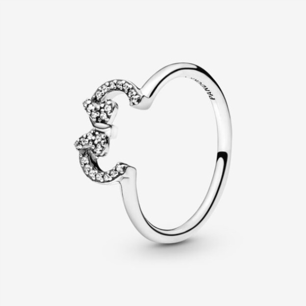 Disney Minnie Mouse Ears Silhouette Puzzle Ring Pandora