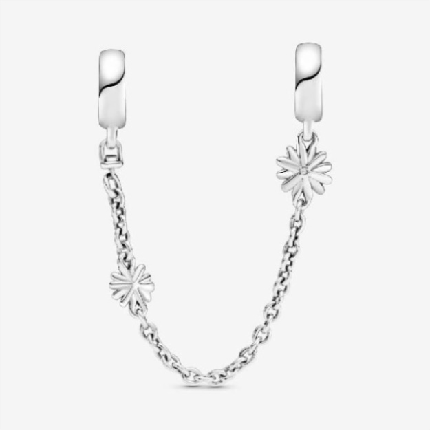 Daisy Flower Safety Chain Charms Pandora