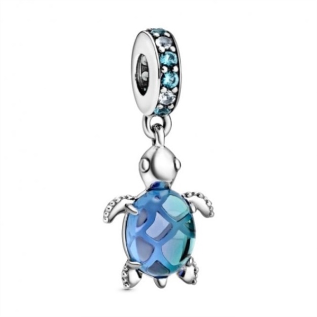 Murano Glass Sea Turtle Dangle Charms Pandora