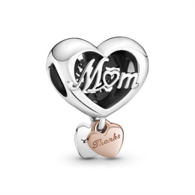Thank You Mum Heart Charms Pandora